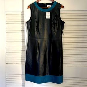 Vakko leather dress black 12